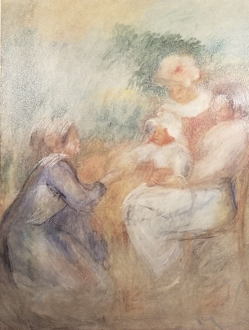Vintage Impressionist Oilette Canvas Print–Renoir "La Famille" 20x24